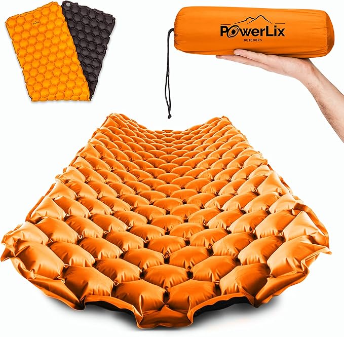 Inflatable camping sleeping pad