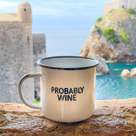 PROBABLY WINE | Enamel Camp Coffee Mug